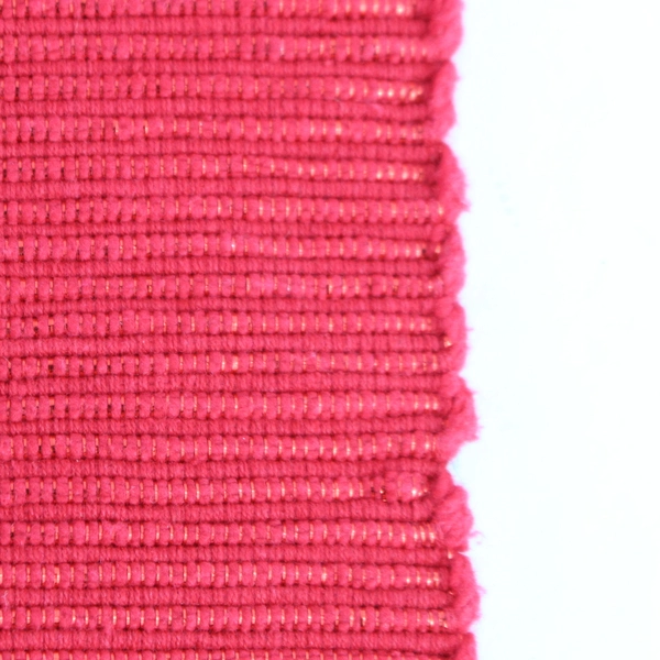 Set of 6 Red Shimmery Woven Placemats 13"x17.5" Holiday Table Decor