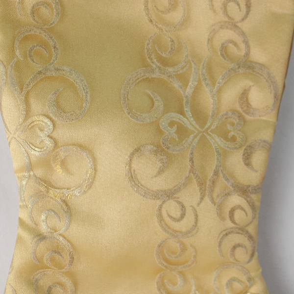 Set of 2 Gold Satin Christmas Stockings Holiday Decor - Pre-Owned