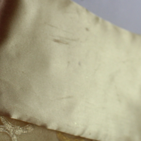 Set of 2 Gold Satin Christmas Stockings Holiday Decor - Pre-Owned