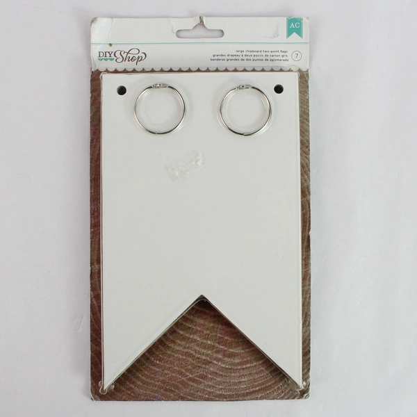 DIY Shop 7 Large Chipboard Two Point Flags - American Crafts 2013