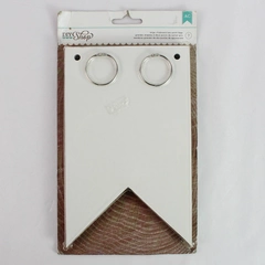 DIY Shop 7 Large Chipboard Two Point Flags - American Crafts 2013