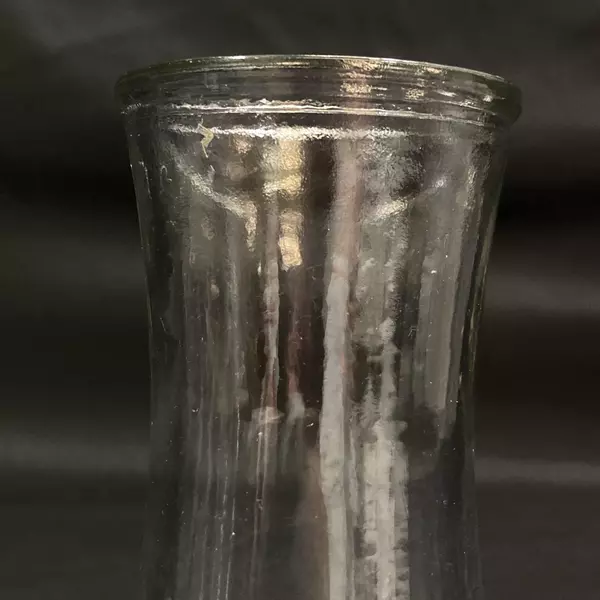 Vintage Good Seasons 7" Glass Water & Vinegar Cruet, No Lid, Diamond Pattern