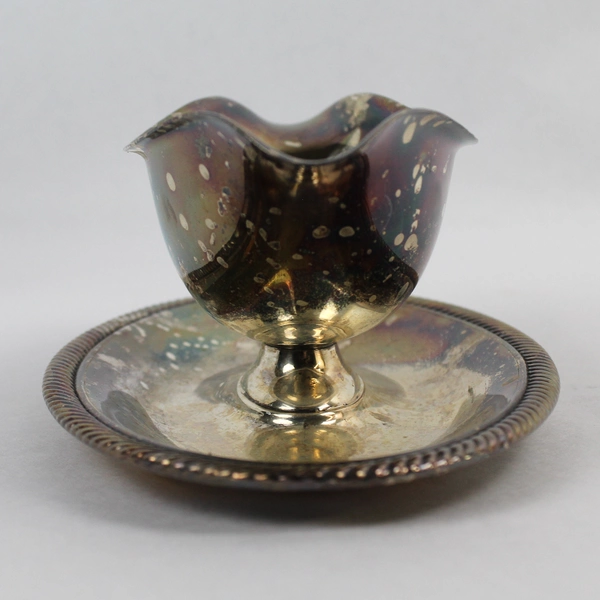 Vintage Castleton Silver Plated Gravy Boat & Tray Set - Elegant Dining Decor