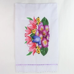 Lavender Butterfly & Flower Design Pillowcase 17"x28" - Pre-owned, Stains/Tear