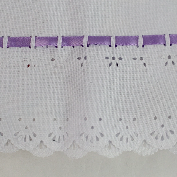 Lavender Butterfly & Flower Design Pillowcase 17"x28" - Pre-owned, Stains/Tear