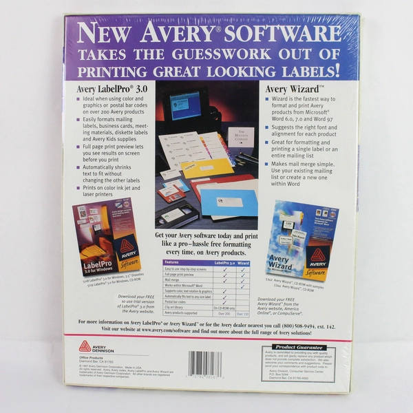 Avery Ink Jet Address Labels 2000 Stickers 1/2" x 1-3/4" New Sealed Pack