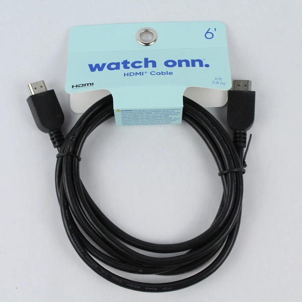 Onn. 6' 4K HDMI Cable - New, Optimized for Immersive Audio & Video