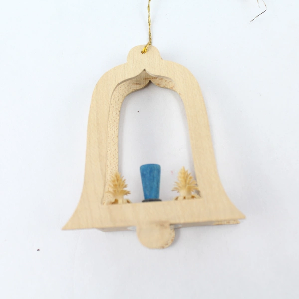 Richard Glasser Wooden Bell Ornament Germany Holiday Decor - Broken Corner