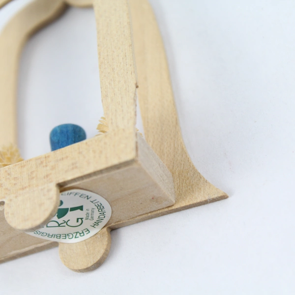 Richard Glasser Wooden Bell Ornament Germany Holiday Decor - Broken Corner