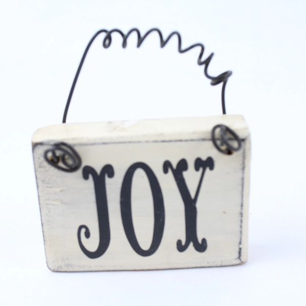 Lot of 4 Wooden Christmas Tree Ornaments 3" Festive Holiday Decor