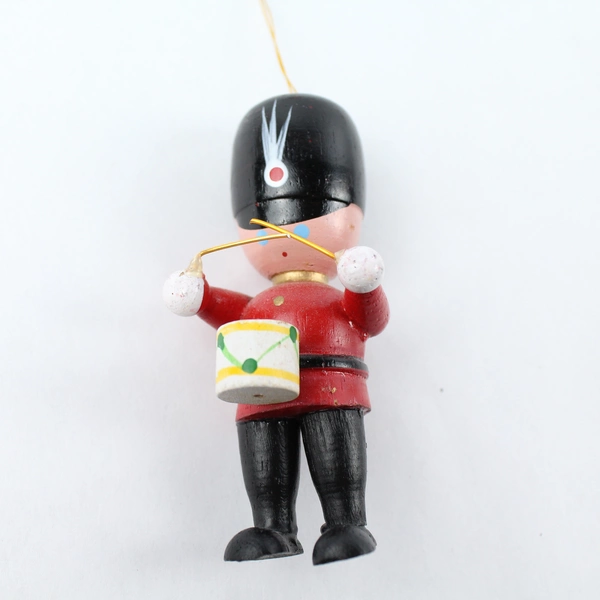 Lot of 4 Wooden Christmas Tree Ornaments 3" Festive Holiday Decor