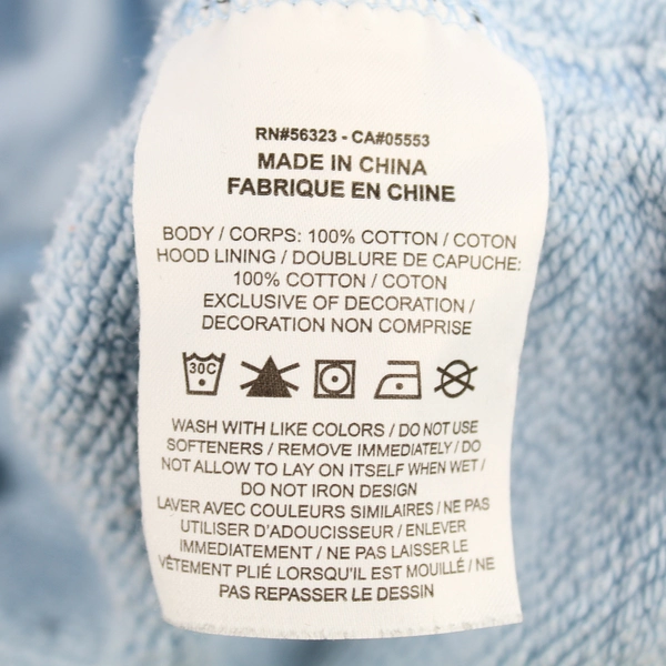 Nike Light Blue Cotton Hoodie With Red Accents Men's Size Small