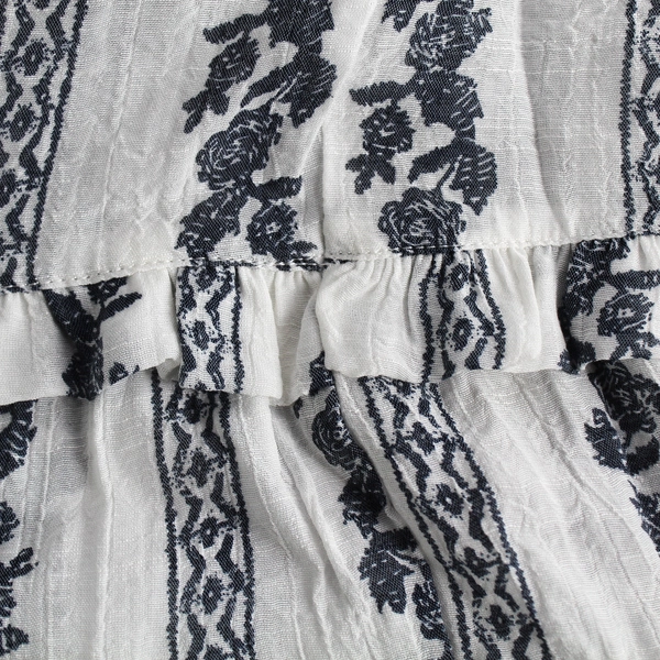 NWT Fever Clothing White and Gray Striped Maxi Skirt Women's Large