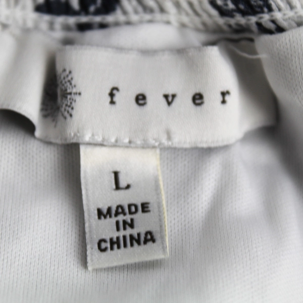 NWT Fever Clothing White and Gray Striped Maxi Skirt Women's Large