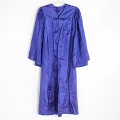Unbranded Indigo Blue Graduation Gown Adult Size 48 5'3" to 5'5" Flawed