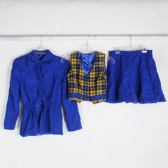Vintage Handmade 3 Piece School Uniform Women's XS DIY Costume Damaged