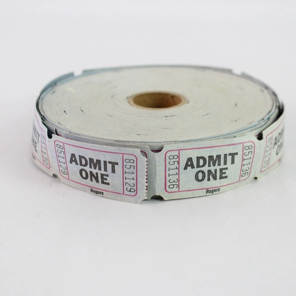 Lot of 2 Admit One Ticket Rolls for Party or Crafting Supplies