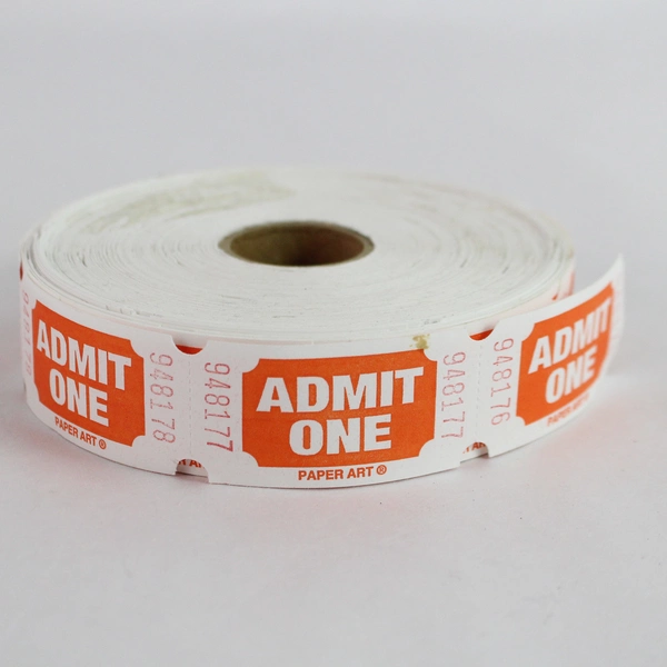 Lot of 2 Admit One Ticket Rolls for Party or Crafting Supplies