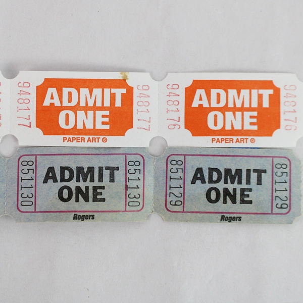 Lot of 2 Admit One Ticket Rolls for Party or Crafting Supplies