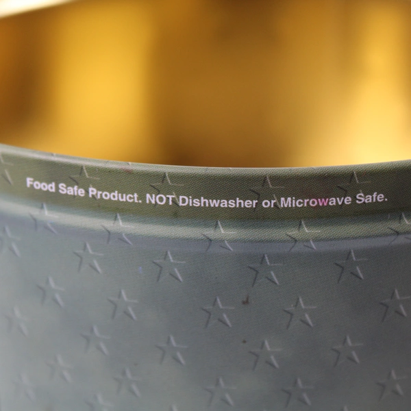 Green Santa Design Christmas Cookie Gift Tin 7.75" - Holiday Collectible Decor