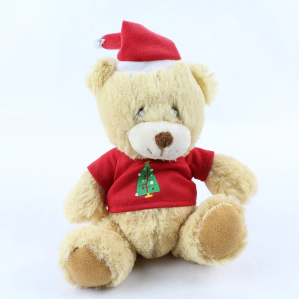 Christmas Teddy Bear Plush Stuffed Animal by Megatoys 7.5" - Pre-Owned