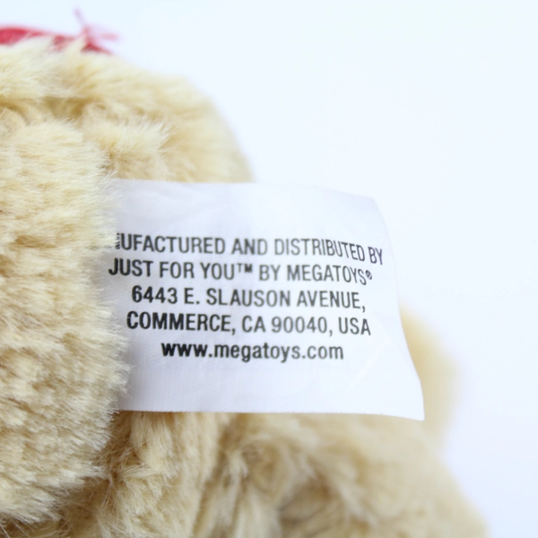 Christmas Teddy Bear Plush Stuffed Animal by Megatoys 7.5" - Pre-Owned