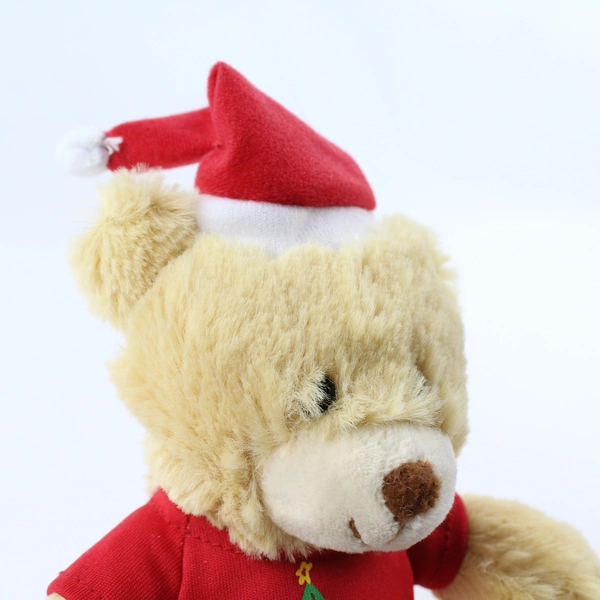 Christmas Teddy Bear Plush Stuffed Animal by Megatoys 7.5" - Pre-Owned