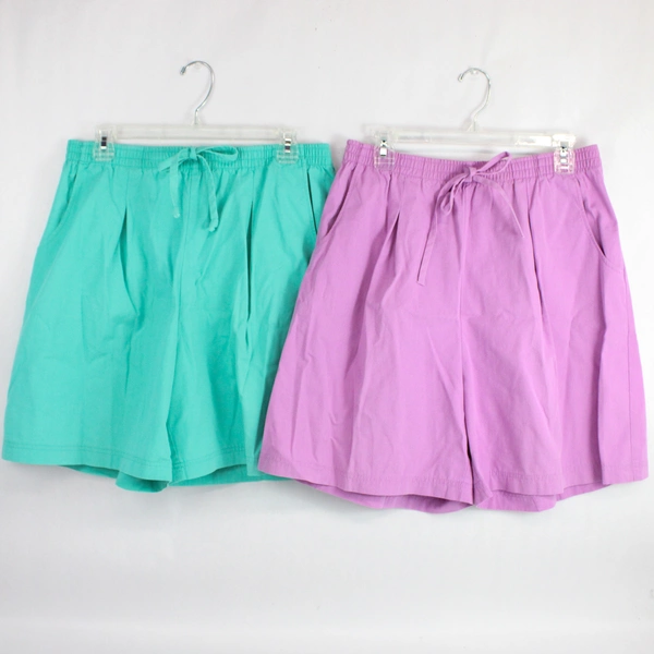 Lot of 2 Aileen Petites Seafoam & Purple Shorts Women's Size Large