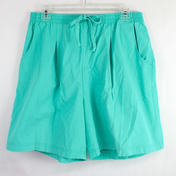 Lot of 2 Aileen Petites Seafoam & Purple Shorts Women's Size Large