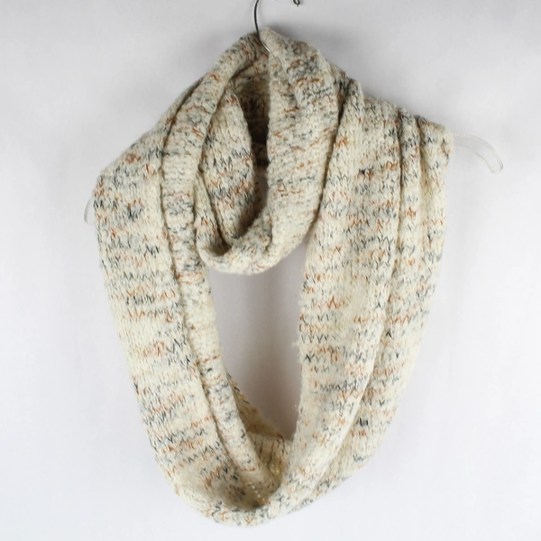 Echo New York Women's Cream Knit Infinity Scarf 18" x 35" Winter Accessory