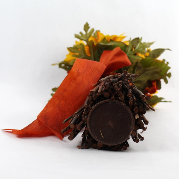 18" Orange & Yellow Faux Flower Bouquet Autumn Centerpiece Home Decor