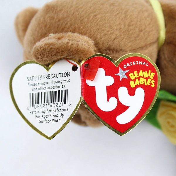2004 Ty Beanie Baby Bandage Get Well Soon Bear with Tags - Retired Plush Toy