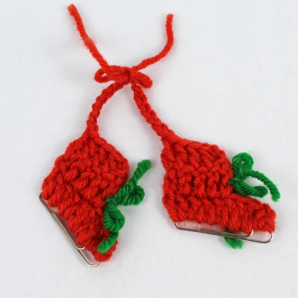 Lot of 5 Handmade Crocheted Christmas Ornaments - Festive Holiday Decor