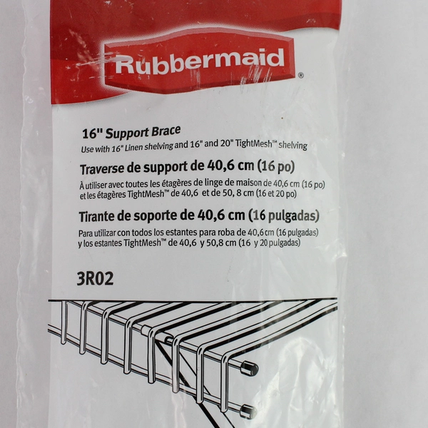 New Rubbermaid 3R02 16" White Support Brace for Home Improvement Projects