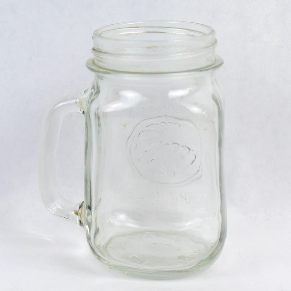 Golden Harvest 10 oz Glass Mason Jar with Handle - Vintage County Fair Decor