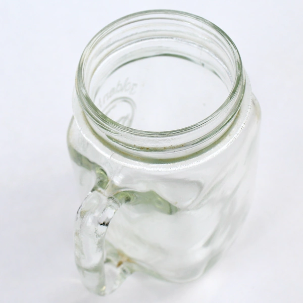 Golden Harvest 10 oz Glass Mason Jar with Handle - Vintage County Fair Decor