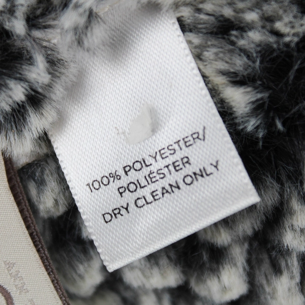 Ann Taylor Loft Infinity Scarf Soft Fuzzy Gray Black 100% Polyester 30" Long