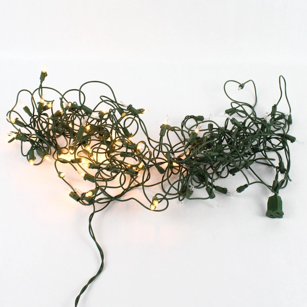 Christmas String Lights TS-88 Warm White - 52 Bulbs Not Working, As Is