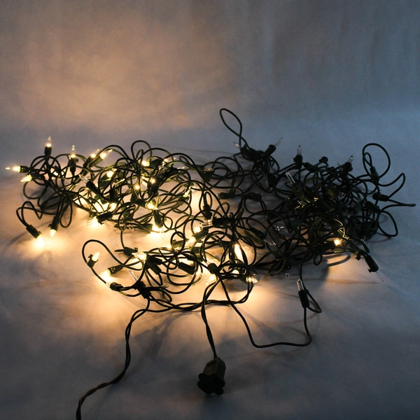Christmas String Lights TS-88 Warm White - 52 Bulbs Not Working, As Is