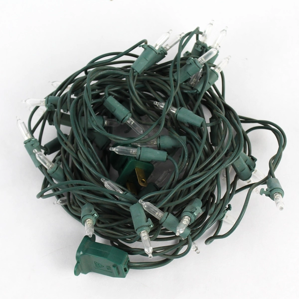 Holiday Christmas String Lights TS-66 Bright White w/ Green Cord Home Decor