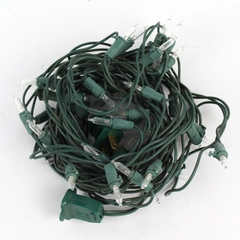 Holiday Christmas String Lights TS-66 Bright White w/ Green Cord Home Decor