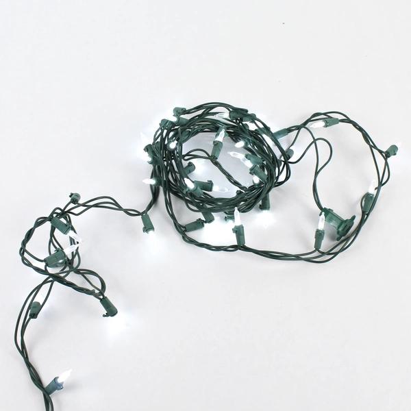 Holiday Christmas String Lights TS-66 Bright White w/ Green Cord Home Decor