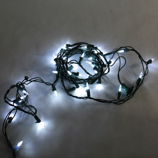 Holiday Christmas String Lights TS-66 Bright White w/ Green Cord Home Decor