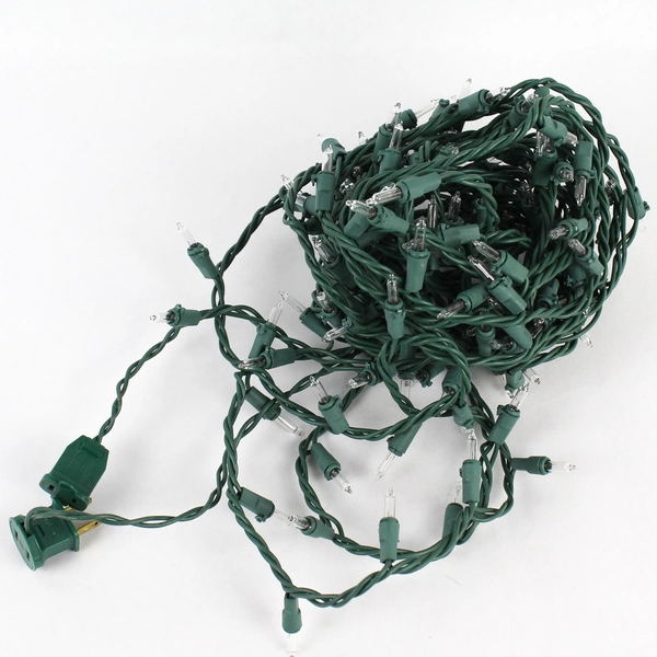 Holiday Christmas String Lights TS-55 Warm White Green Cord - Pre-Owned Decor