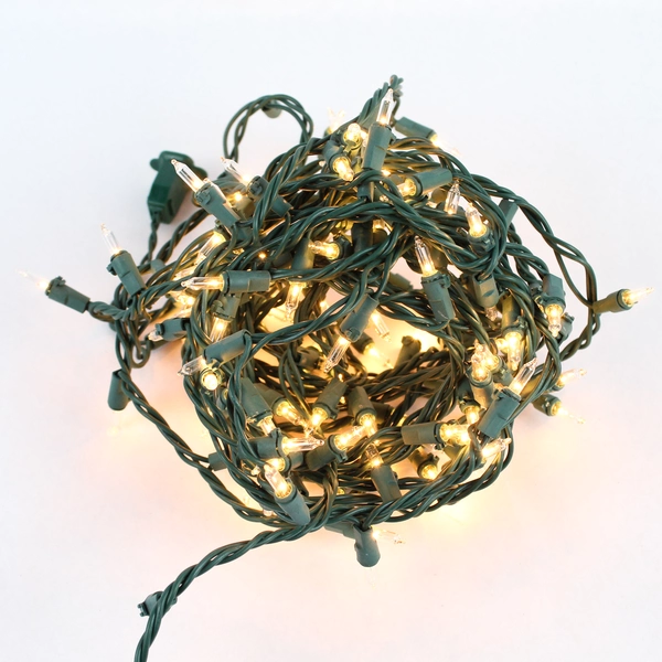 Holiday Christmas String Lights TS-55 Warm White Green Cord - Pre-Owned Decor