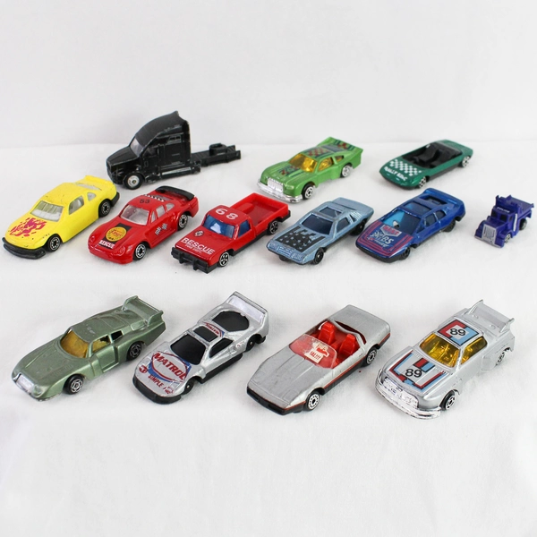 Lot of 13 Unbranded Toy Cars for Kids & Collectors - Varying Sizes/Conditions