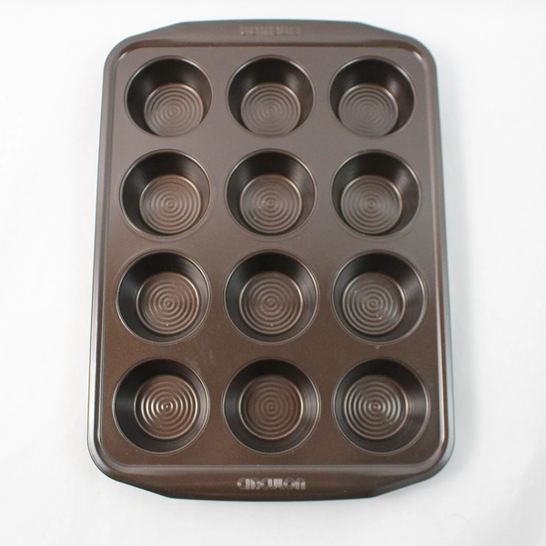 Circulon Nonstick 12-Cup Muffin/Cupcake Tin, Brown Steel, Pre-Owned