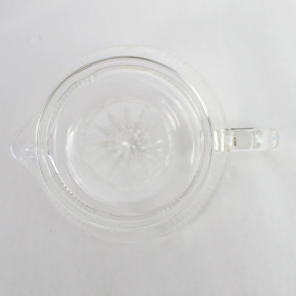 Vintage Clear Glass Juicer Reamer with Handle & Spout - Classic Panel Design
