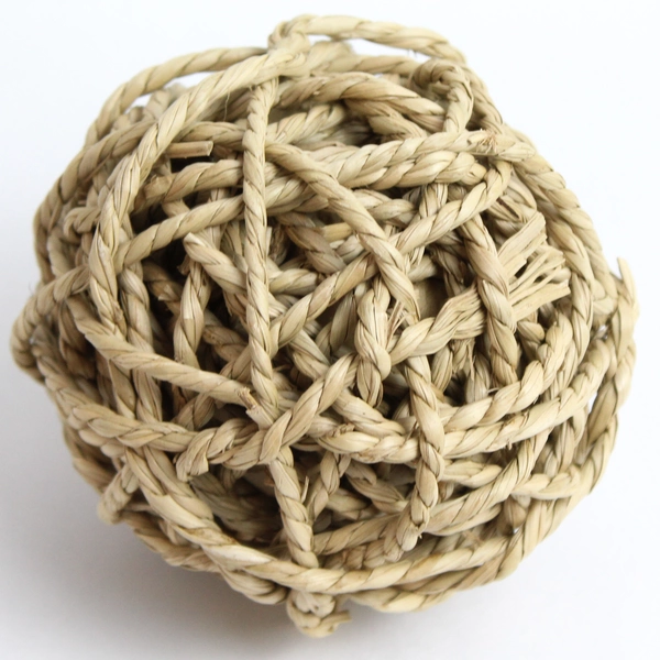 Lot of 6 Beige & Blue Decorative Rattan Balls for Coffee Table Centerpieces