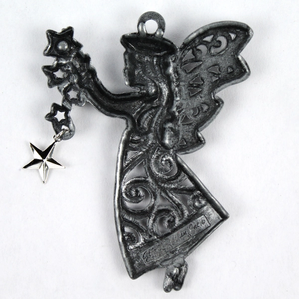 Gloria Duchin 2011 Give Me Strength Angel with Star Ornament 3" - Pre-Owned